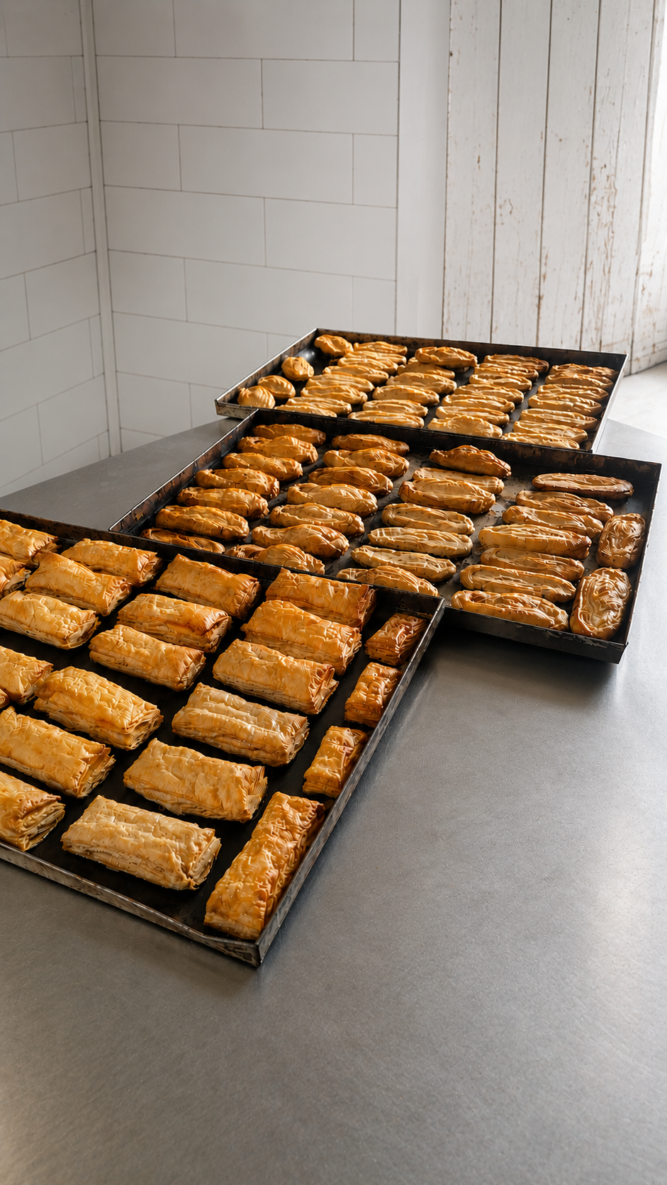 Fresh puff pastry production